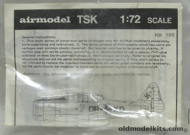 Airmodel 1/72 Lockheed P-38M Night Lightning and T-6 / Harvard IV Luftwaffe Conversion Kit - Bagged, 120 plastic model kit